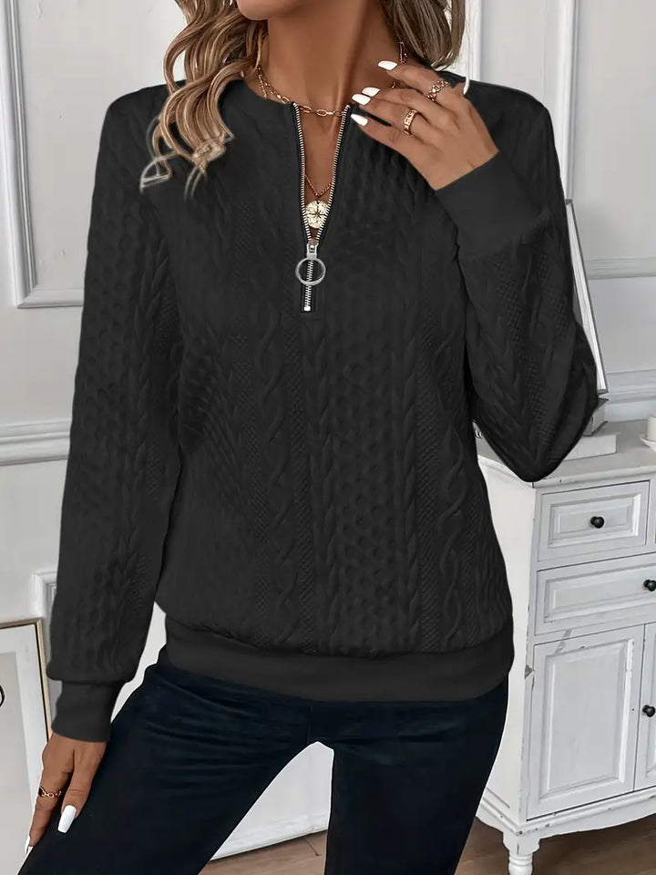 Maison Bonnetterie™ | Pull tricoté Rike avec fermeture éclair