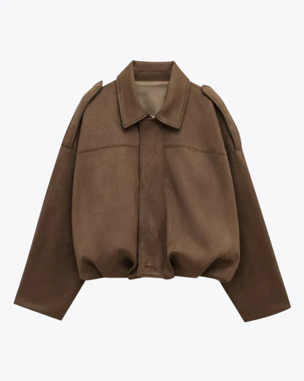Maison Bonneterie™ | Blouson aviateur Lumière en faux suède