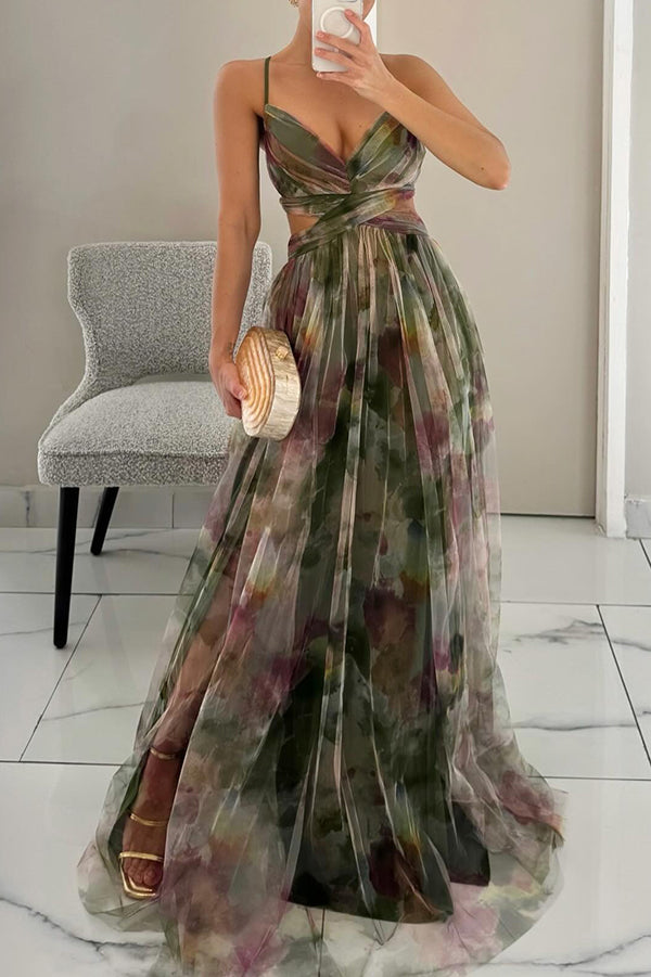 Maison Bonneterie™ | Giselle Enchanting Maxi Dress with Floral Print