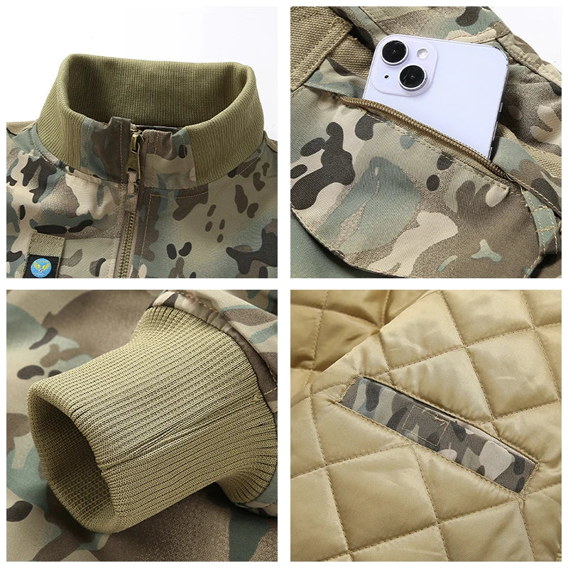 Maison Bonnetterie™ | Blouson aviateur camouflage Maverick