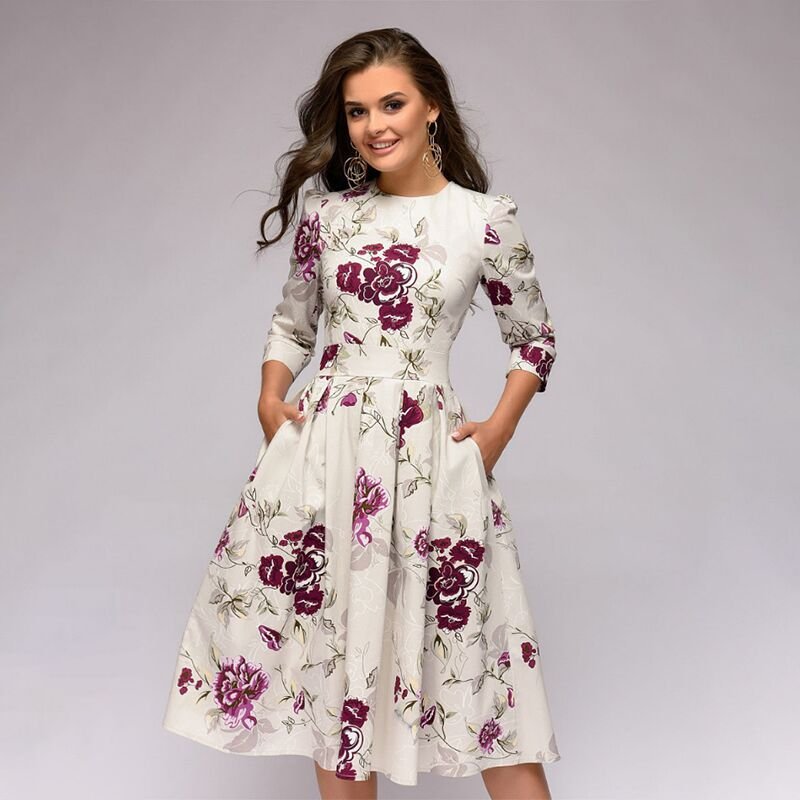 Maison Bonnetterie™ | Sibylle Elegant Floral Dress