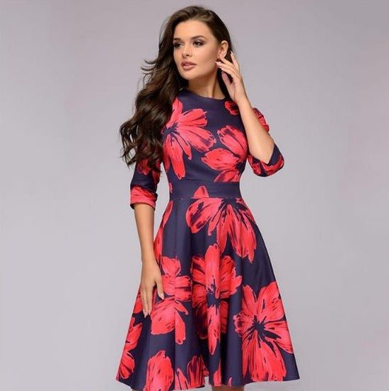 Maison Bonnetterie™ | Robe florale élégante Sibylle