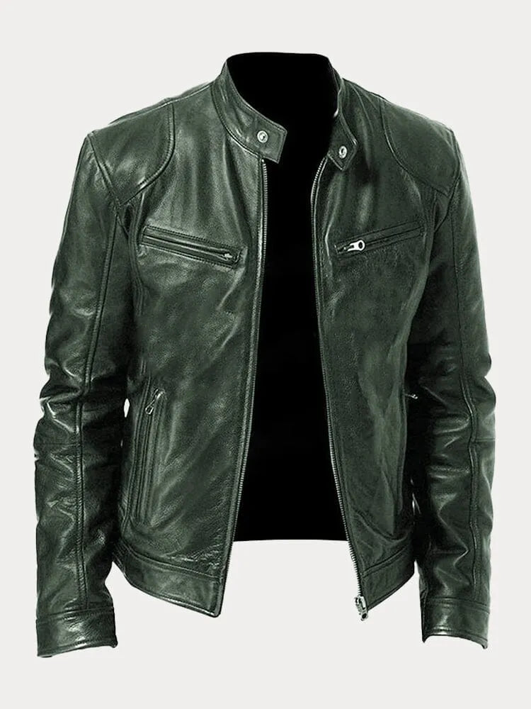 Maison Bonnetterie™ | Veste décontractée en cuir Victor