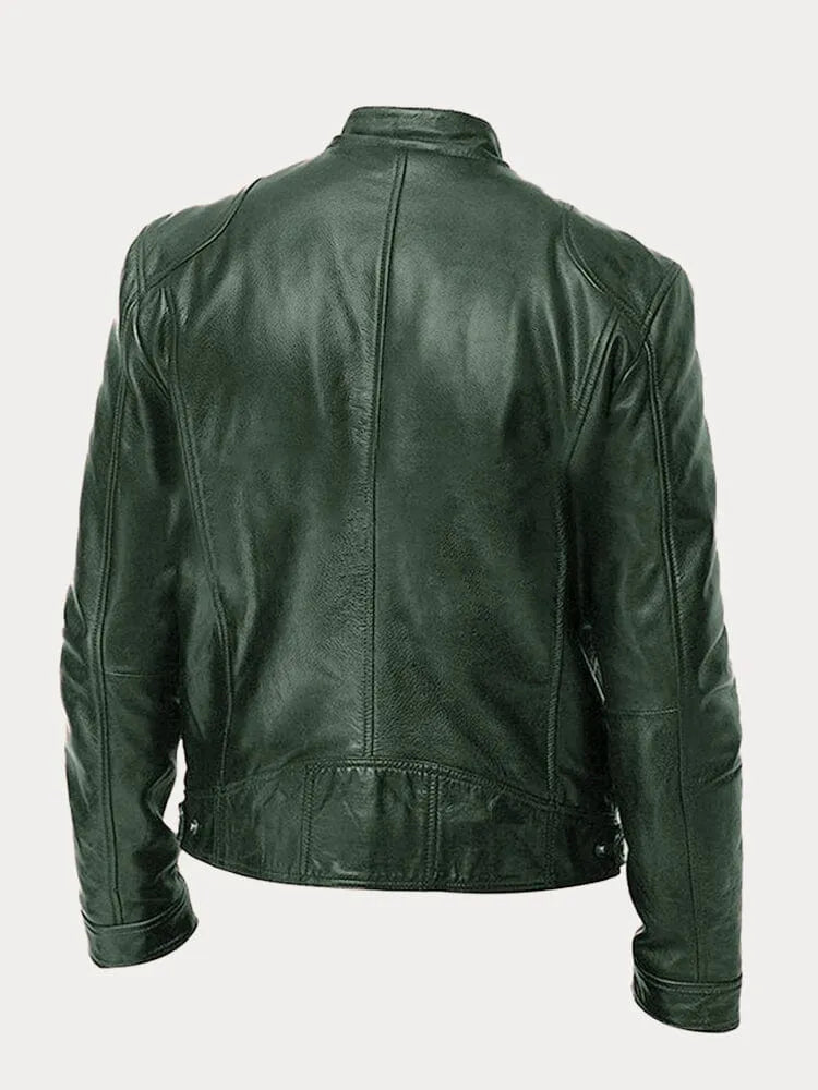 Maison Bonnetterie™ | Veste décontractée en cuir Victor
