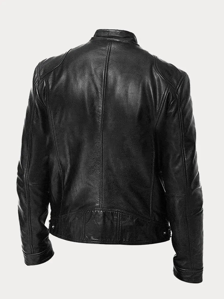 Maison Bonnetterie™ | Veste décontractée en cuir Victor