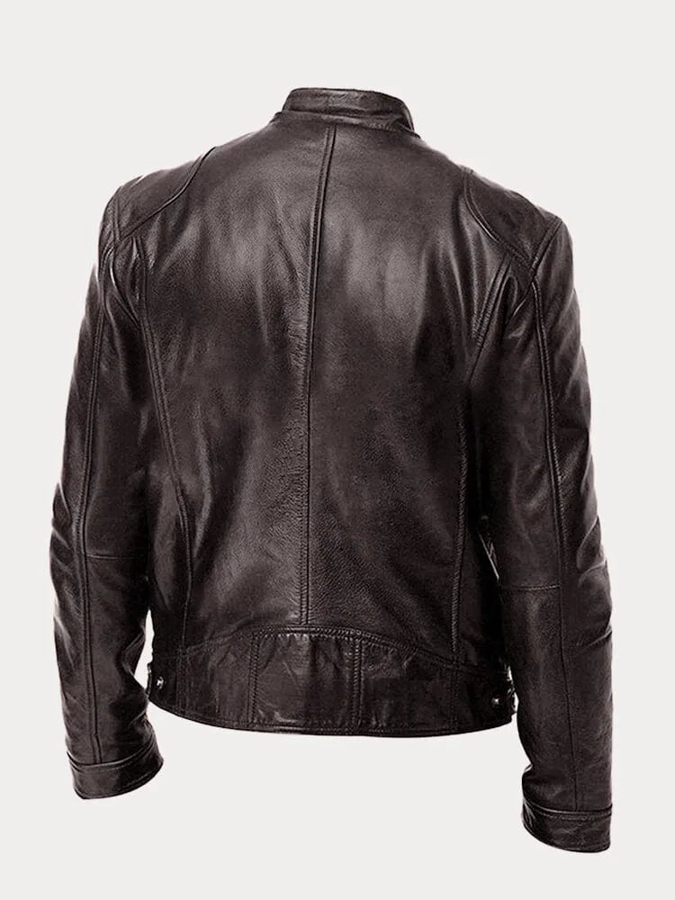 Maison Bonnetterie™ | Veste décontractée en cuir Victor
