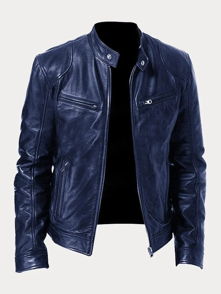 Maison Bonnetterie™ | Veste décontractée en cuir Victor