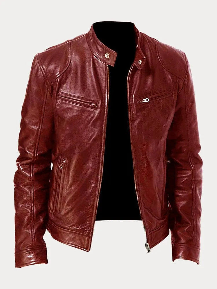 Maison Bonnetterie™ | Veste décontractée en cuir Victor