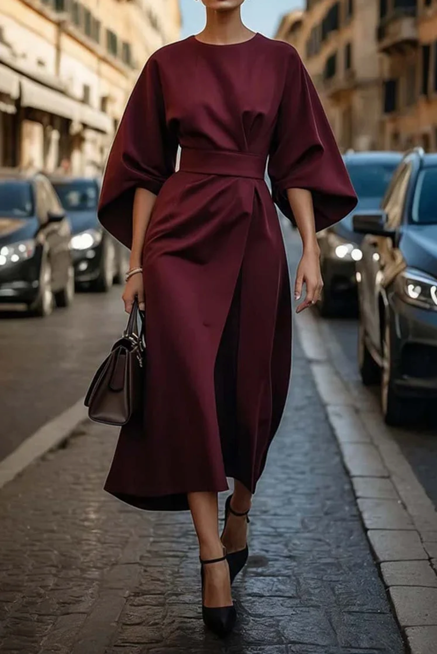 Maison Bonneterie™ | Robe tendance Sofia à manches larges