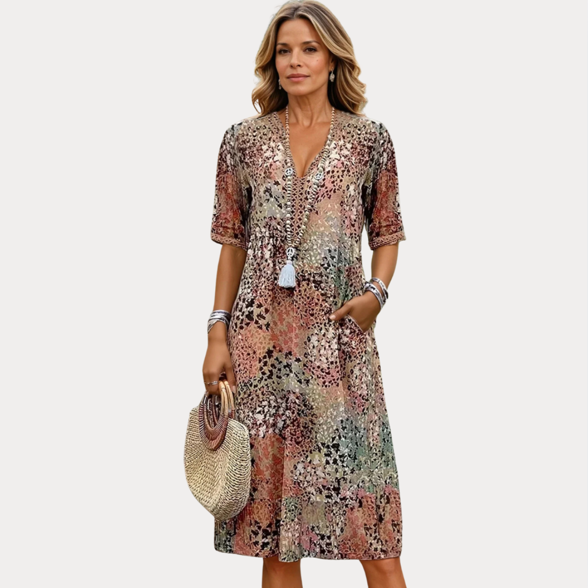 Maison Bonnetterie™ | Robe d'été brillante Heidi