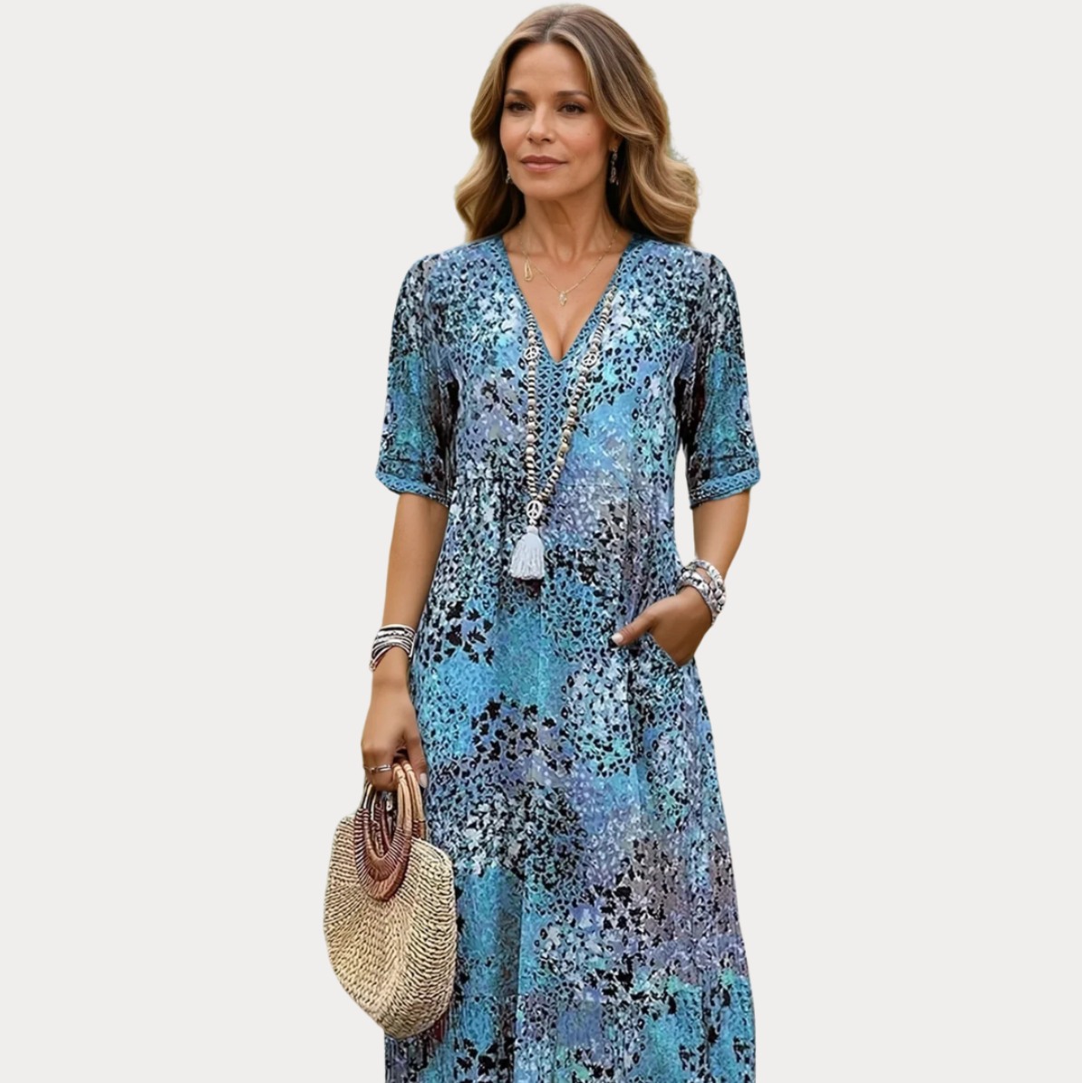 Maison Bonnetterie™ | Robe d'été brillante Heidi