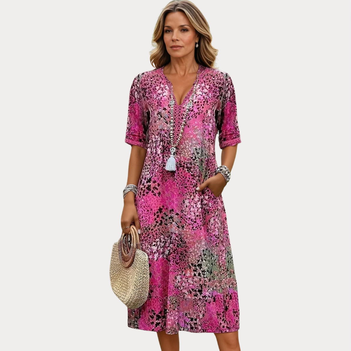 Maison Bonnetterie™ | Robe d'été brillante Heidi