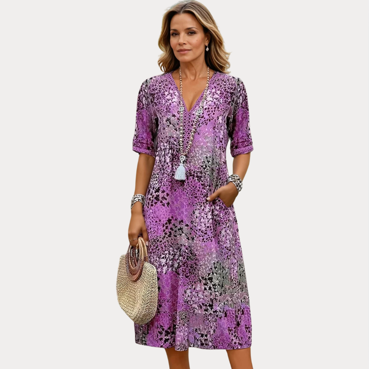 Maison Bonnetterie™ | Robe d'été brillante Heidi