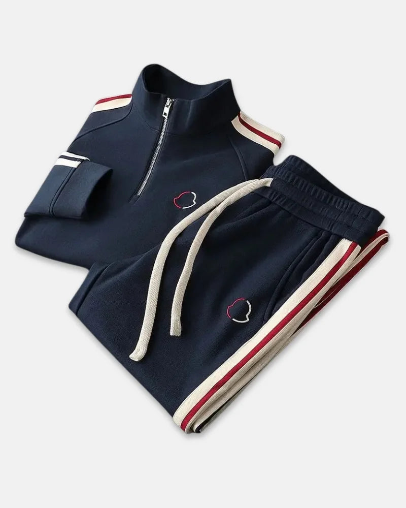 Maison Bonneterie™ | Textured Quarter-Zip Athletic Set
