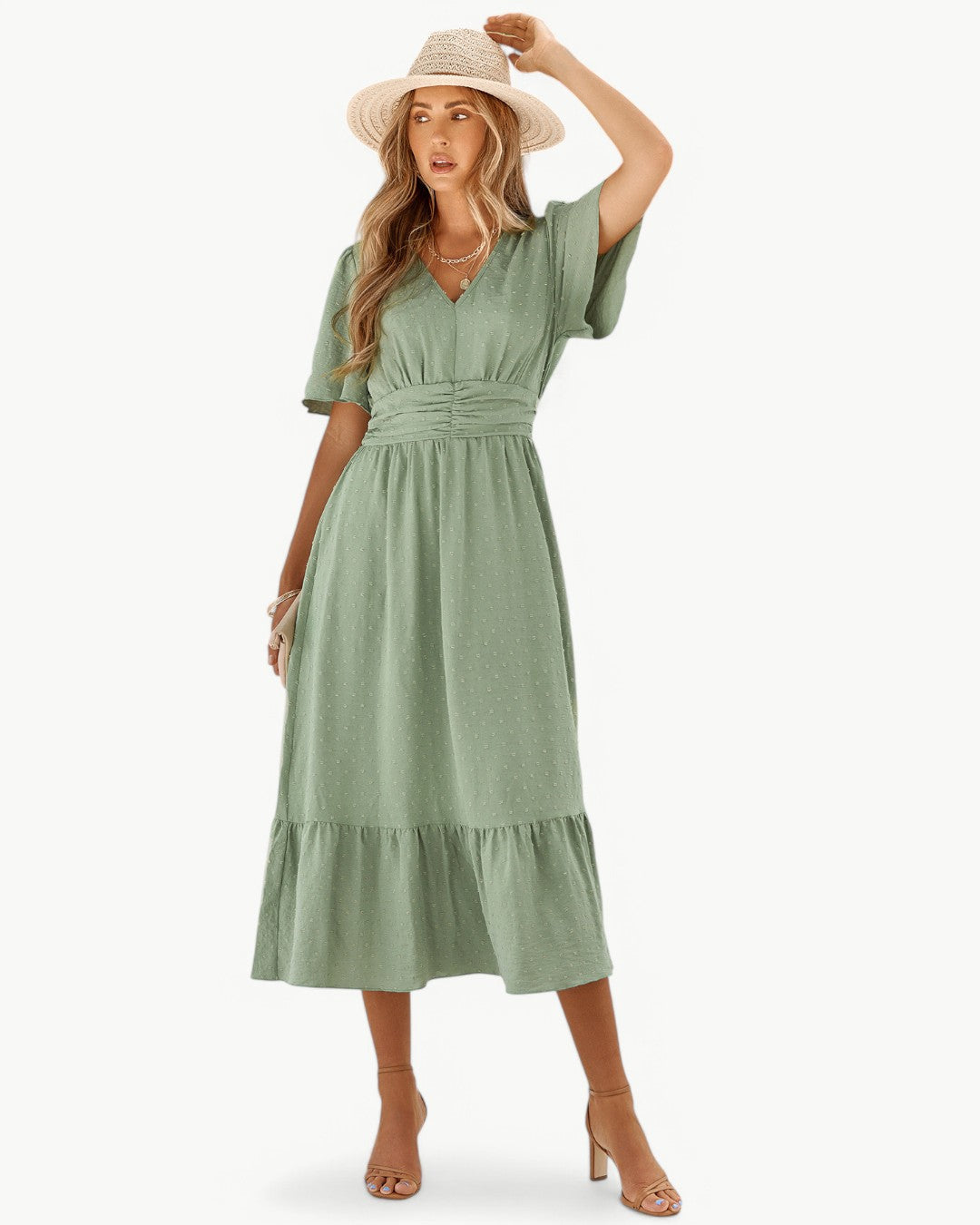 Renée V-neck Midi Dress