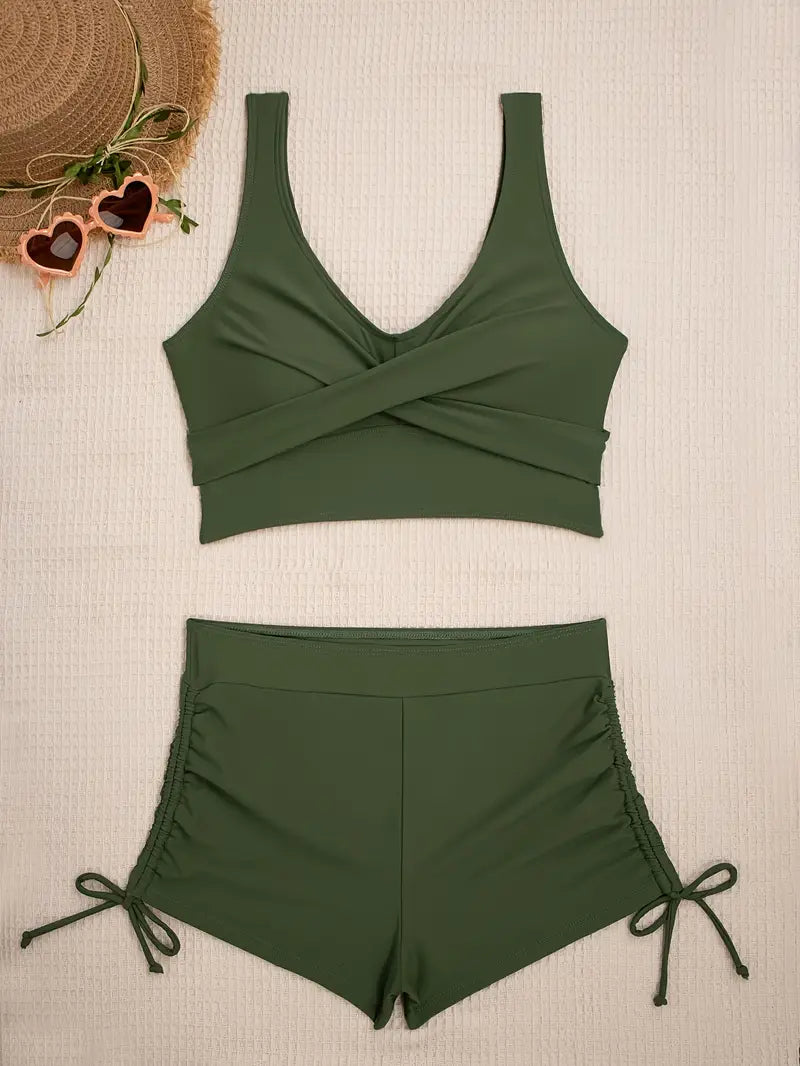 Maison Bonnetterie™ | Emerald Stretchy Bikini Set