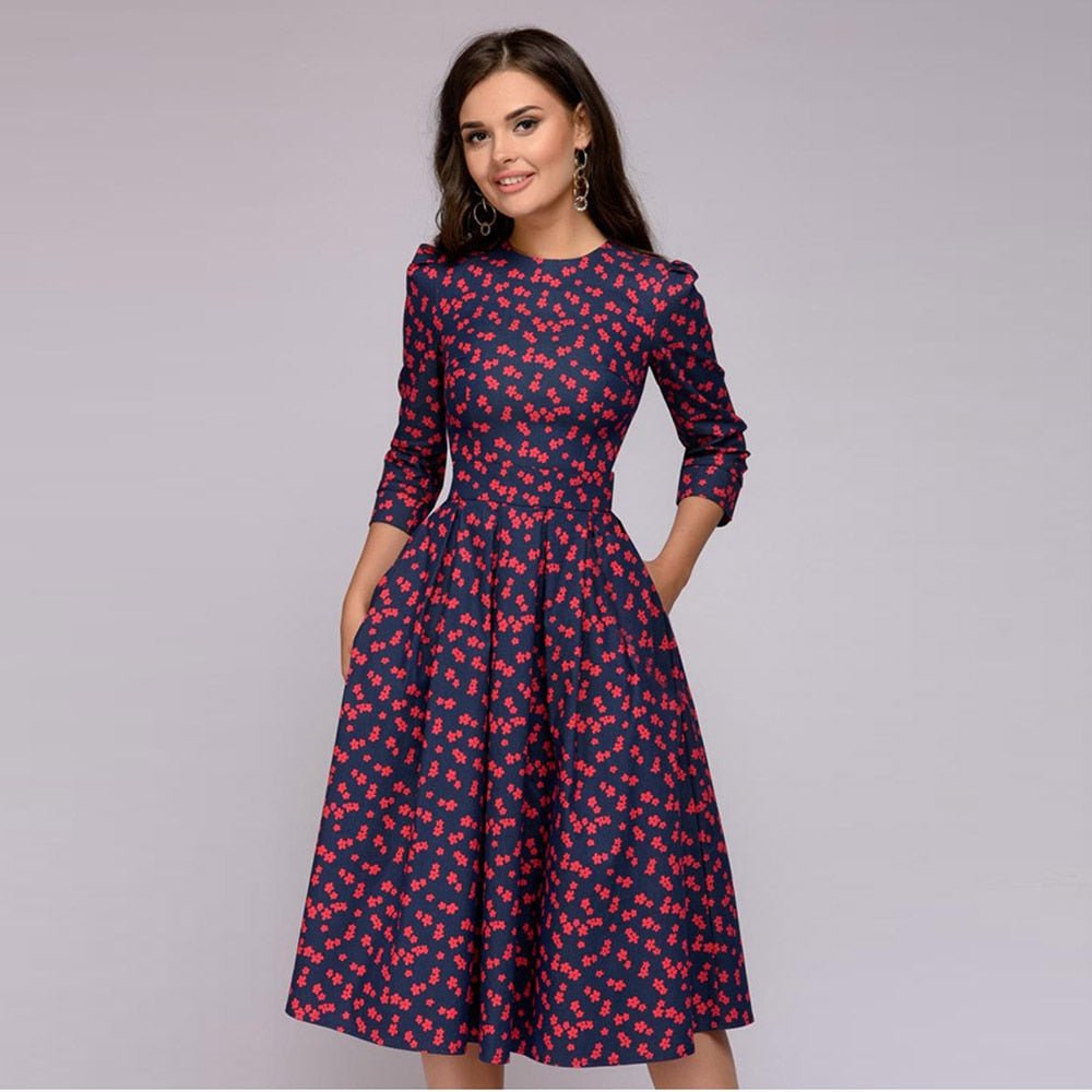 Maison Bonnetterie™ | Robe florale élégante Sibylle