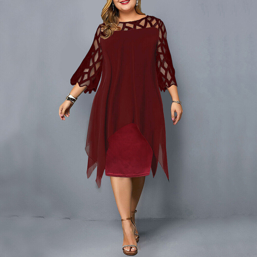 Maison Bonneterie™ | Robe mi-longue grande taille Kristyn Chic