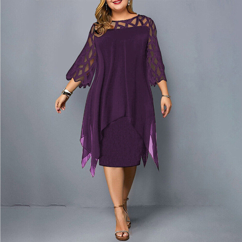 Maison Bonneterie™ | Robe mi-longue grande taille Kristyn Chic