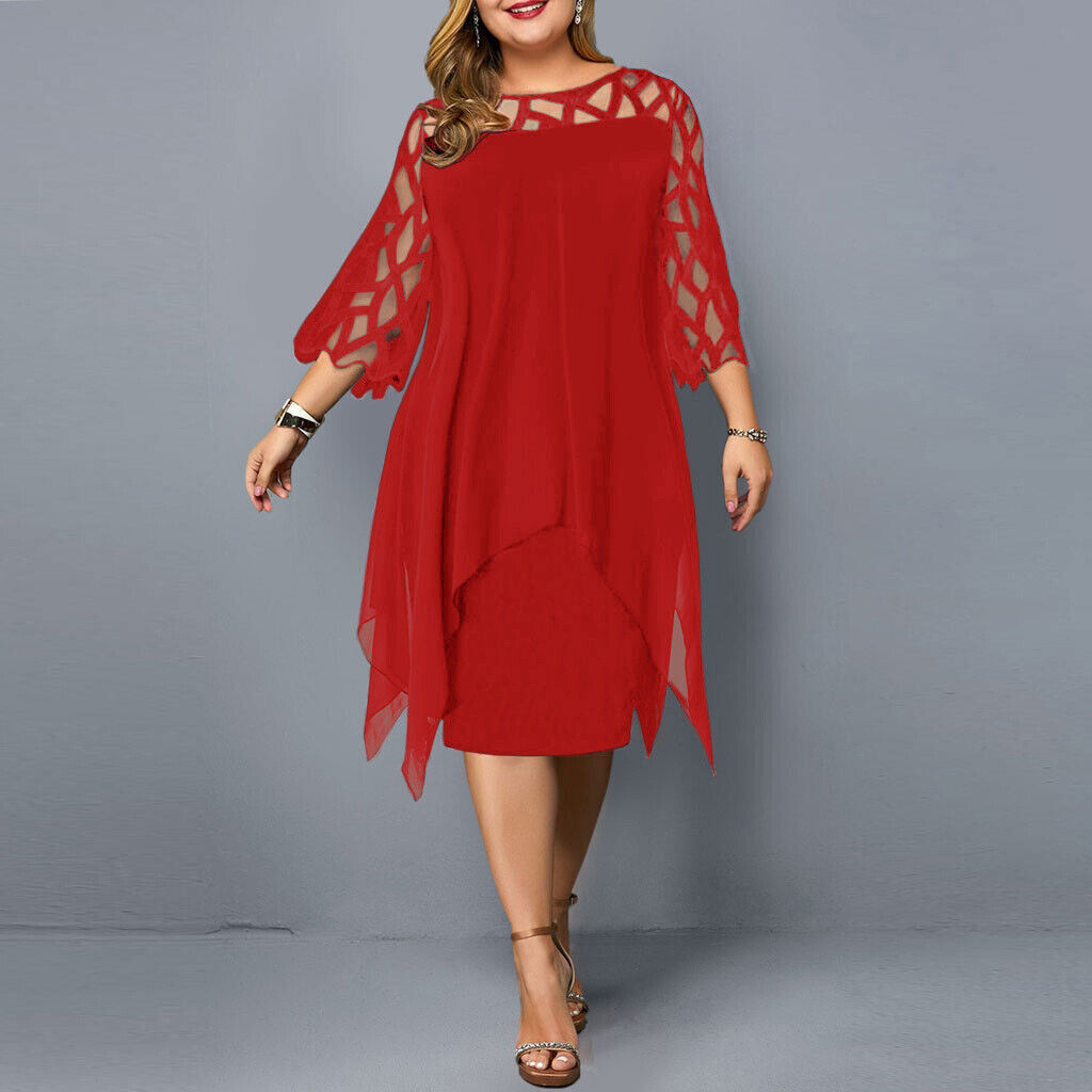 Maison Bonneterie™ | Robe mi-longue grande taille Kristyn Chic