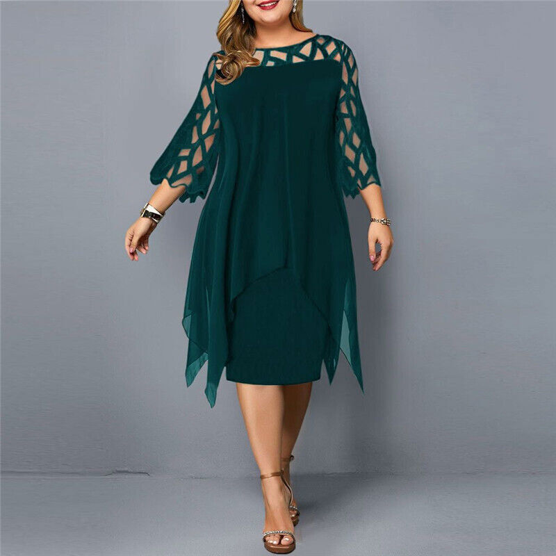 Maison Bonneterie™ | Robe mi-longue grande taille Kristyn Chic