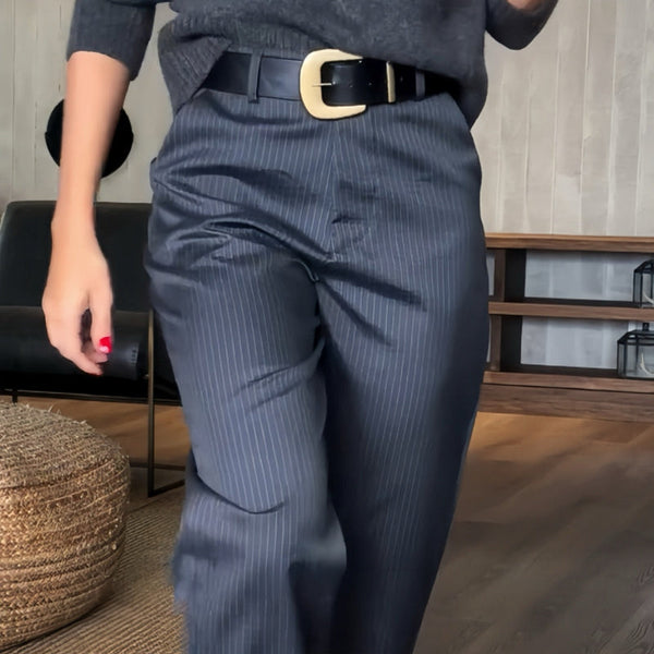 Maison Bonneterie™ | Pantalon business rayé Mathilda