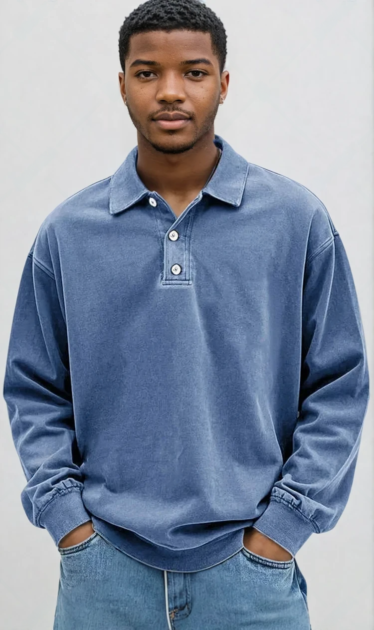Maison Bonneterie™ | Maxime Stylish Long-Sleeved Polo Shirt