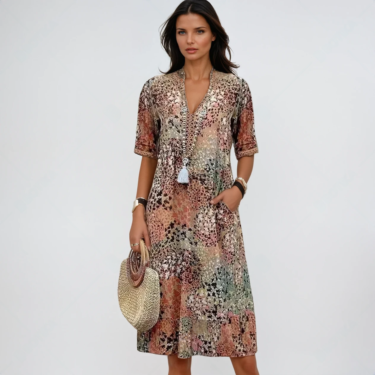 Maison Bonnetterie™ | Robe d'été brillante Heidi