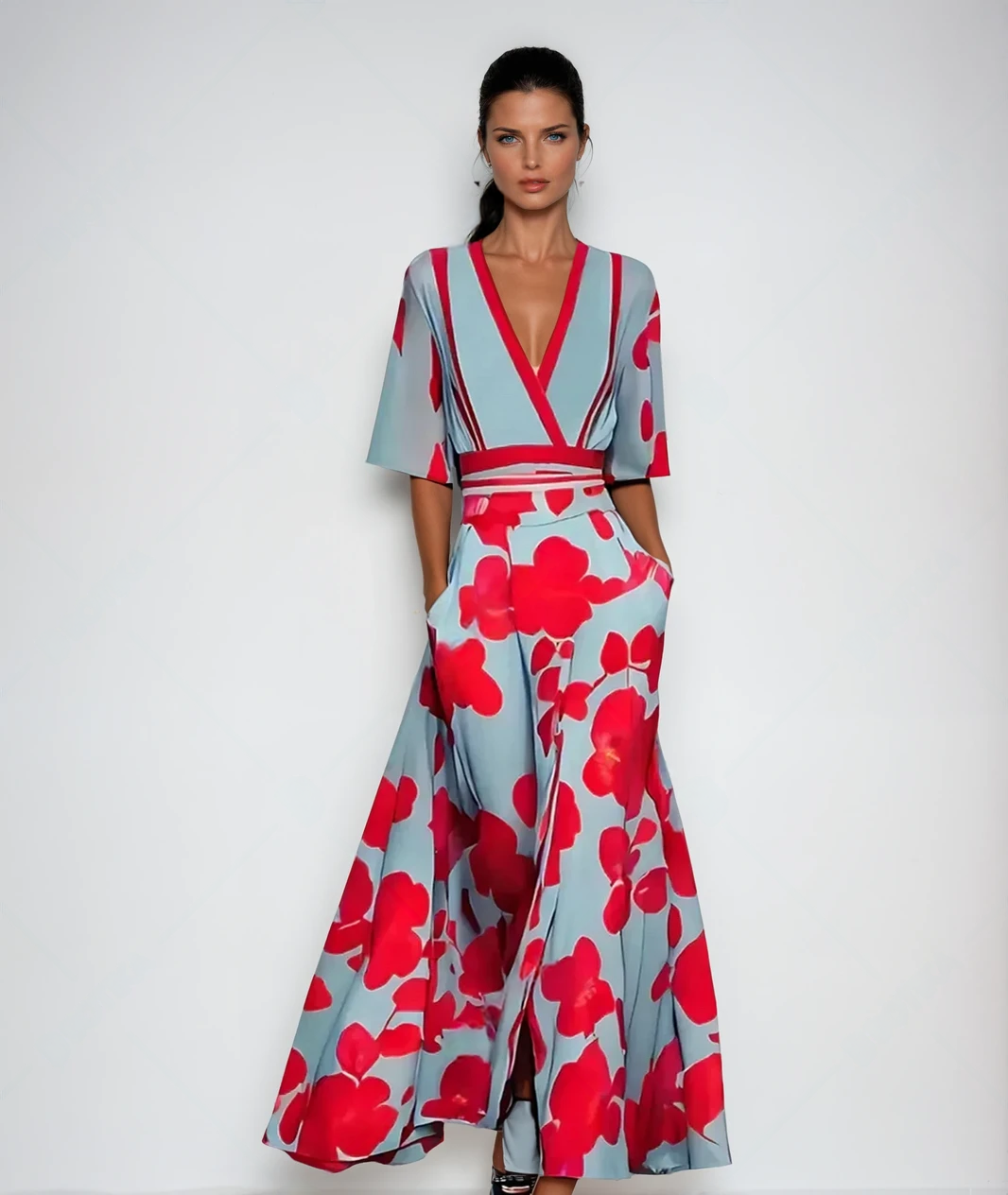 Maison Bonnetterie™ | Robe longue fleurie